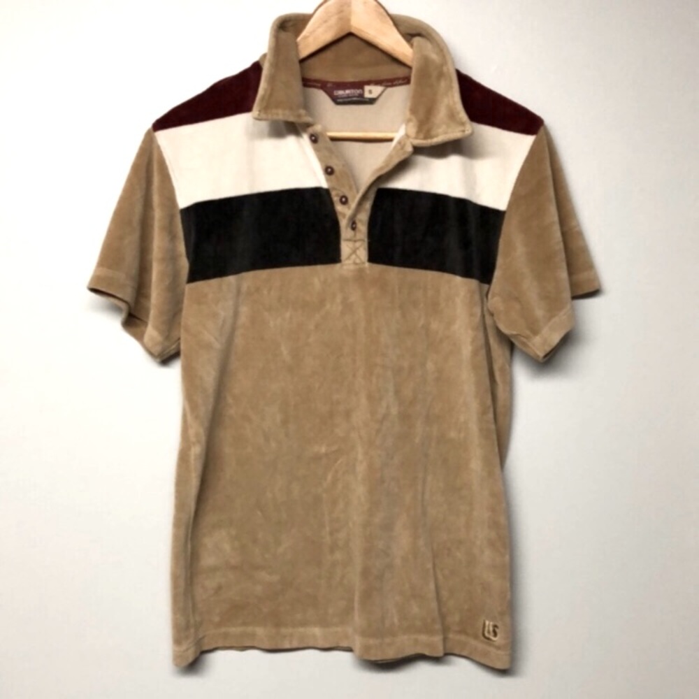 Burton Tan Polo with Black, White & Burgundy Panels